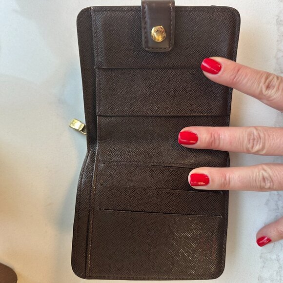 PREOWNED Authentic Louis Vuitton French Wallet (Damier Ebene Canvas) - Picture 7 of 13